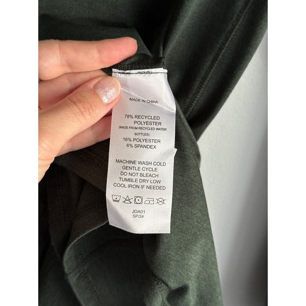 NWT Quince Men Long Sleeve Polo Shirt Size M Olive Green Recycled Preppy Golf - Picture 5 of 9